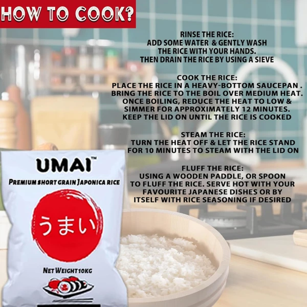 Umai Japonica Sushi Rice 10Kg