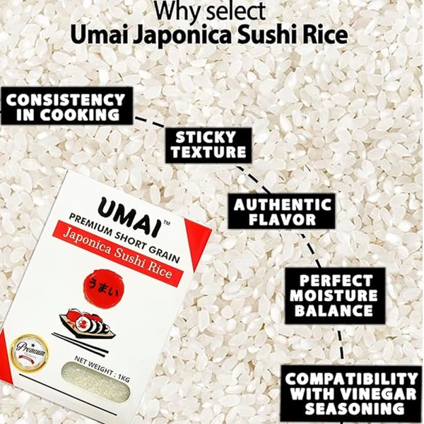 Umai Japonica Sushi Rice 1Kg (Gluten-free)
