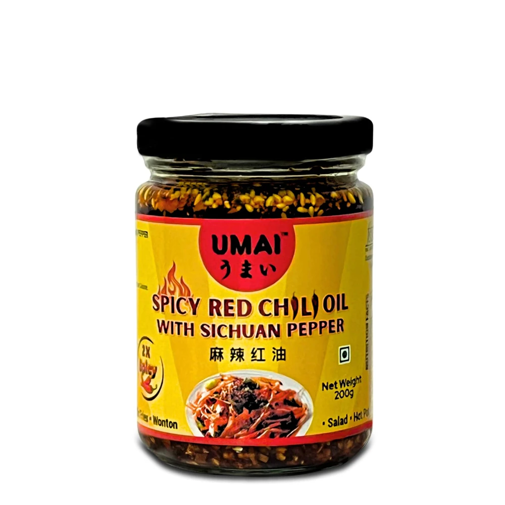 Umai Spicy Red Chilli Oil with Sichuan Pepper 200g