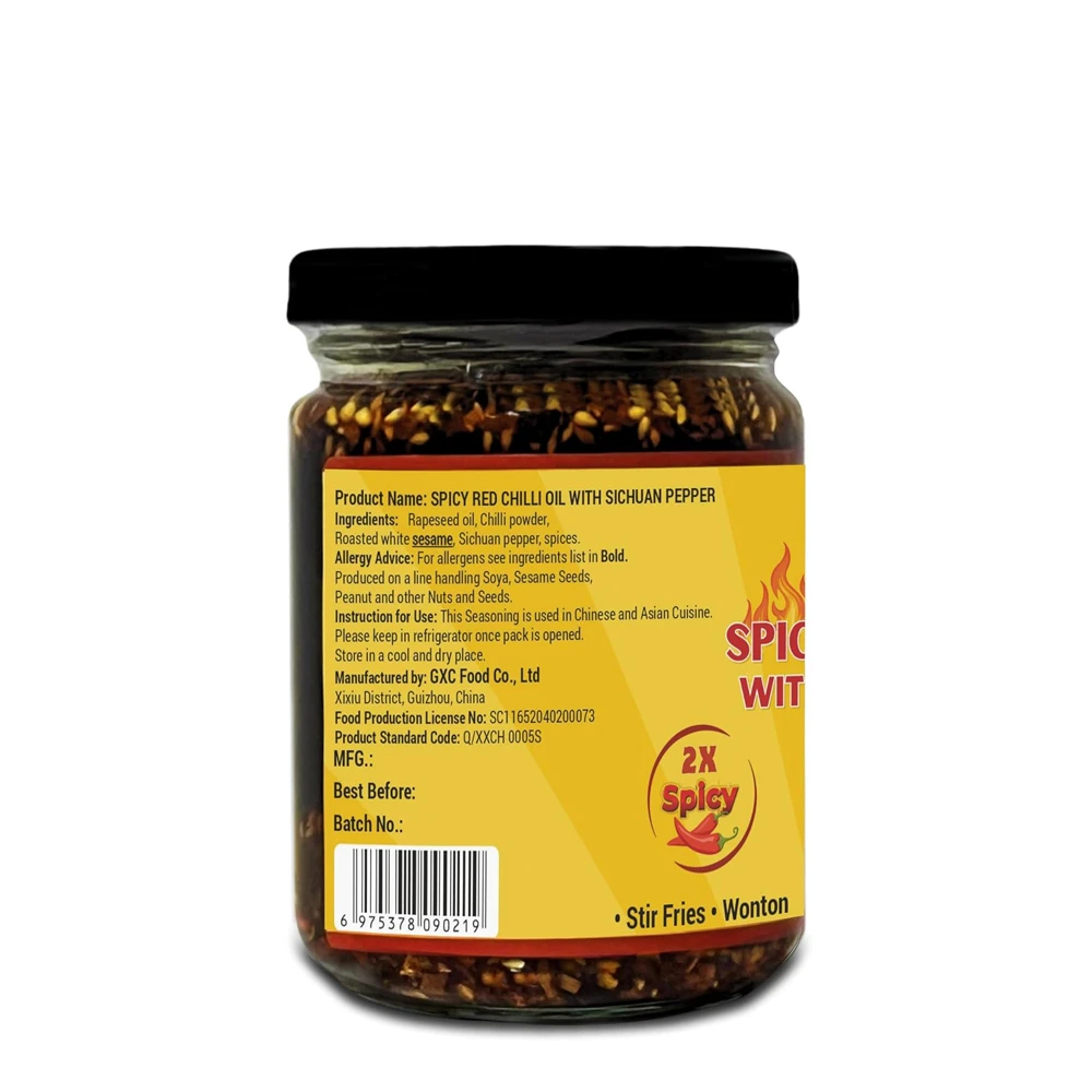 Umai Spicy Red Chilli Oil with Sichuan Pepper 200g