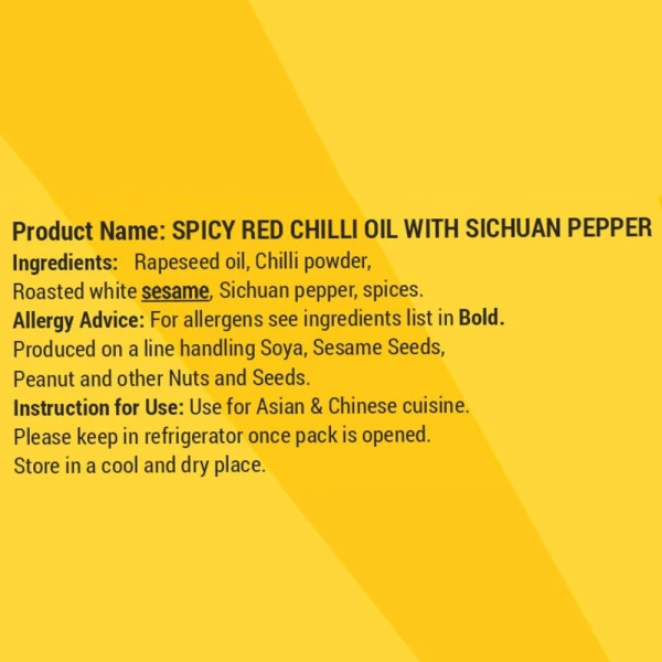 Umai Spicy Red Chilli Oil with Sichuan Pepper 200g