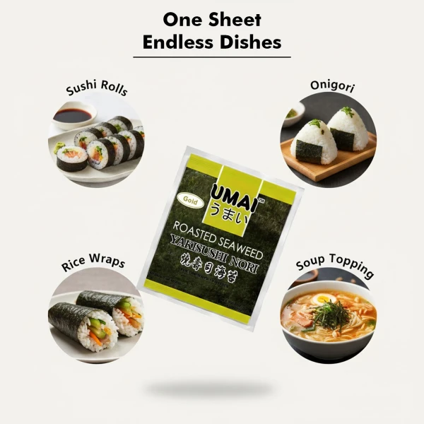 UMAI Roasted Sushi Nori 50 Sheet