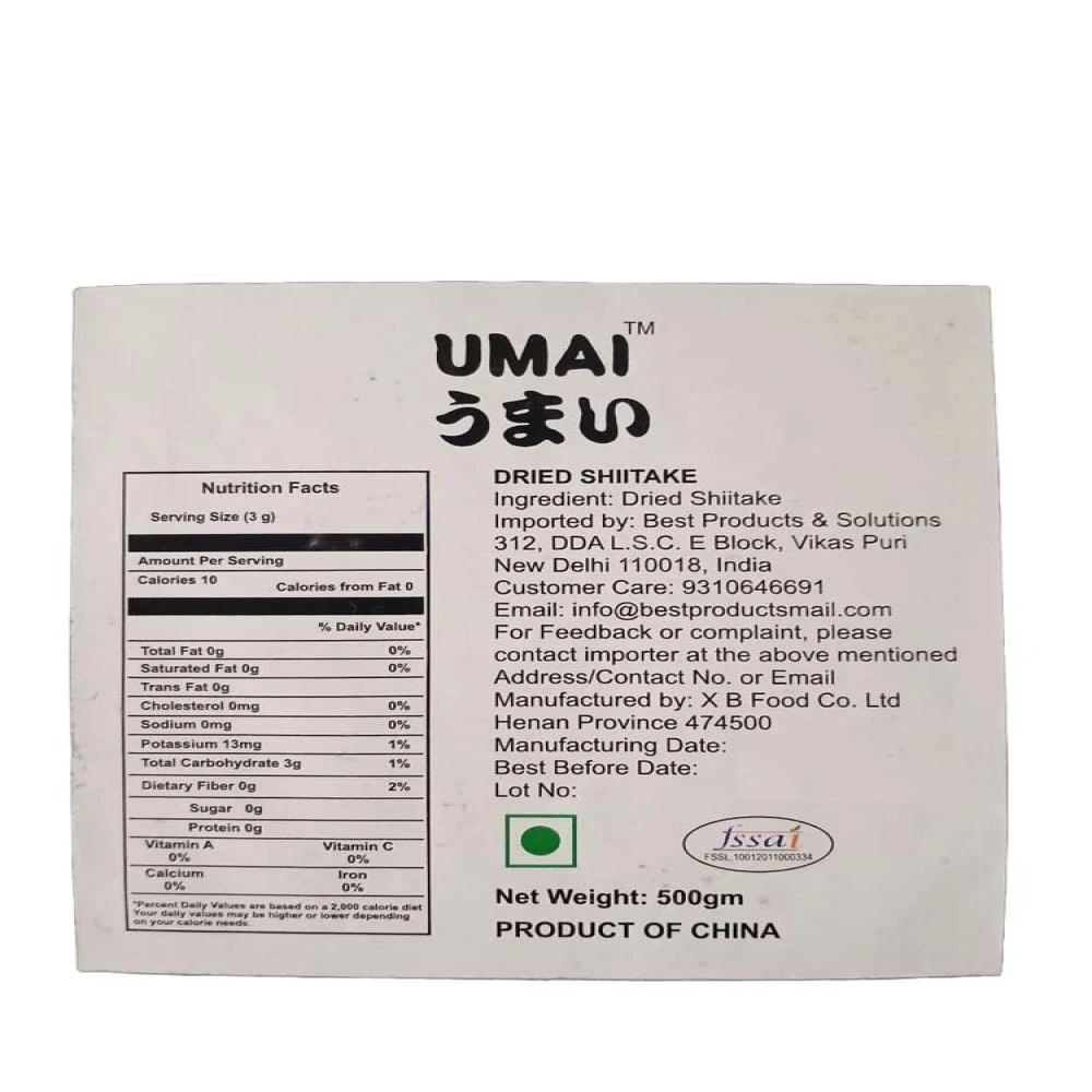 Umai Dry Shiitake Mushroom 500g
