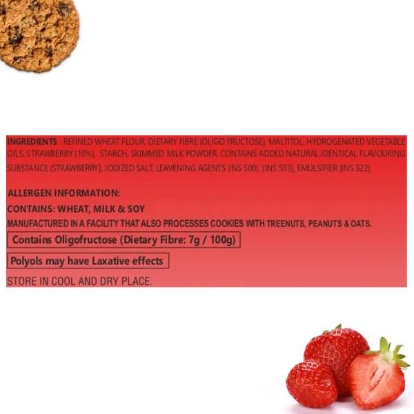 De Best Sugar Free Strawberry Cookies 200g - 100% Suger Free