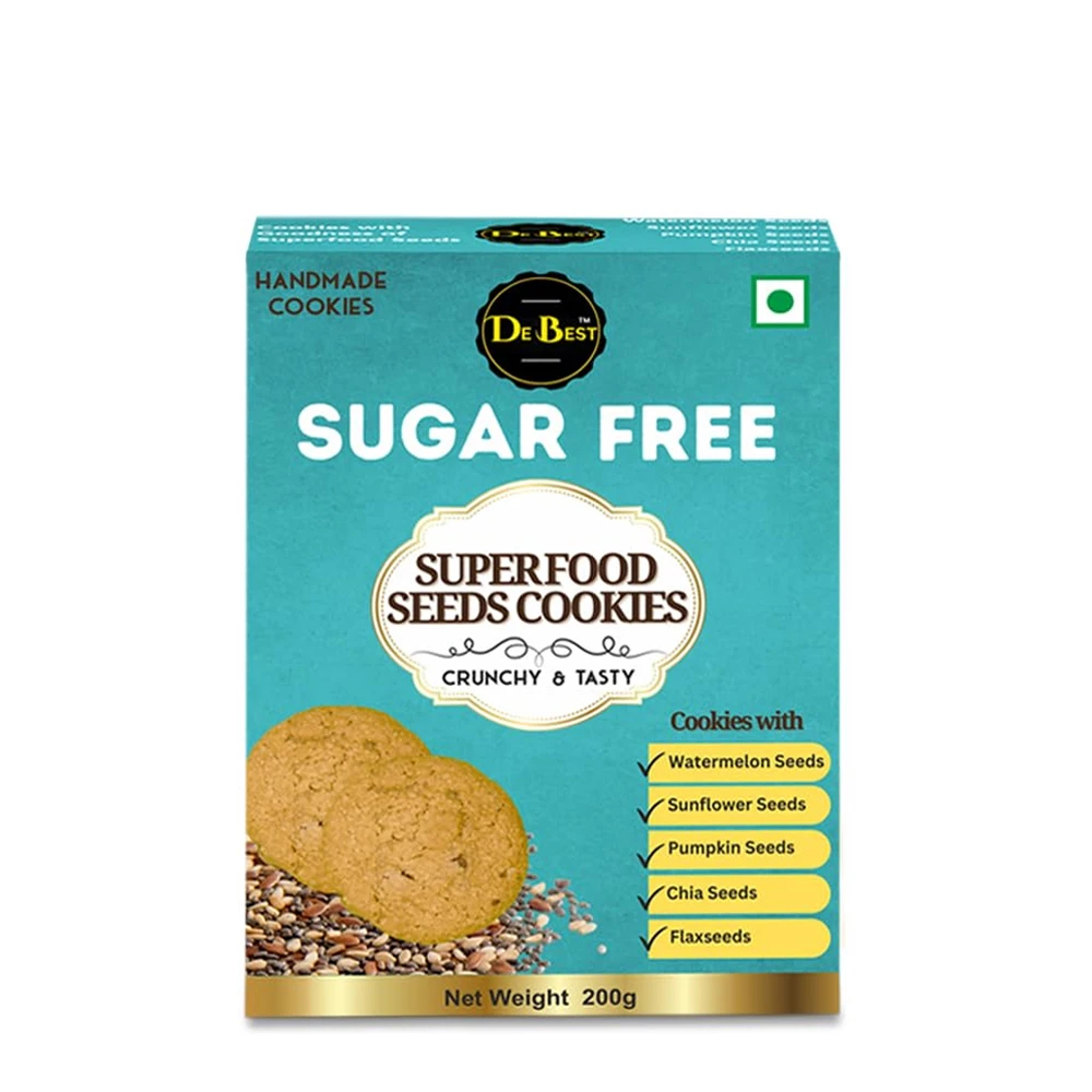 De Best Sugar Free SuperFood Seeds Cookies 200g - 100% Suger Free