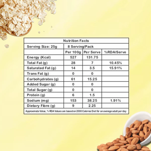 Sugar Free Oats & Almonds Cookies 200g