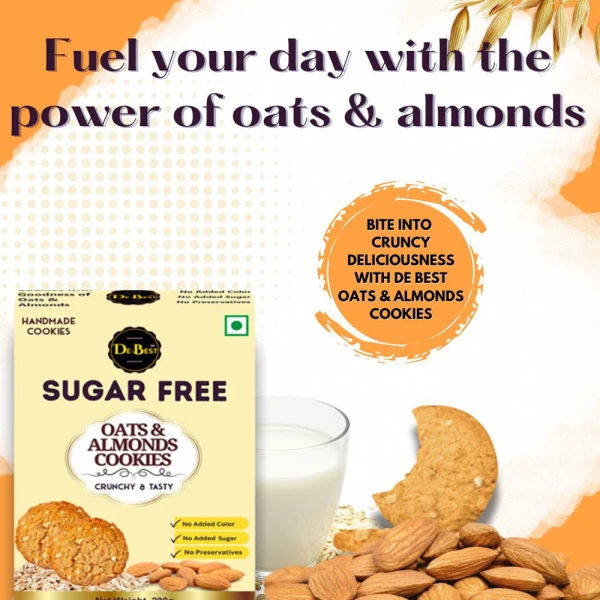 Sugar Free Oats & Almonds Cookies 200g