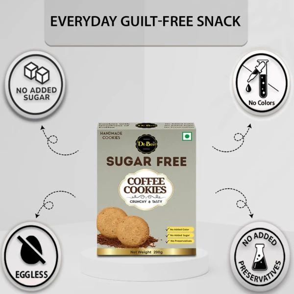 De Best Sugar Free Coffee Cookies 200g - 100% Sugar Free