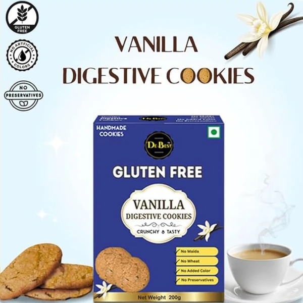 De Best Gluten Free Vanilla Digestive Cookies 200g