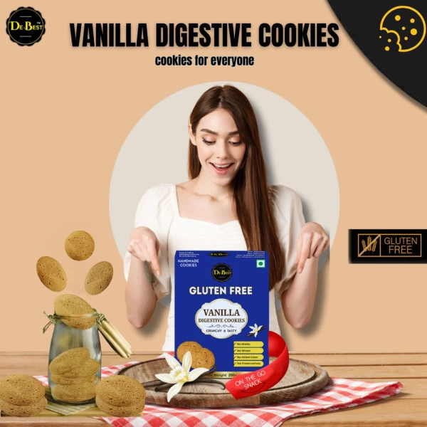 De Best Gluten Free Vanilla Digestive Cookies 200g