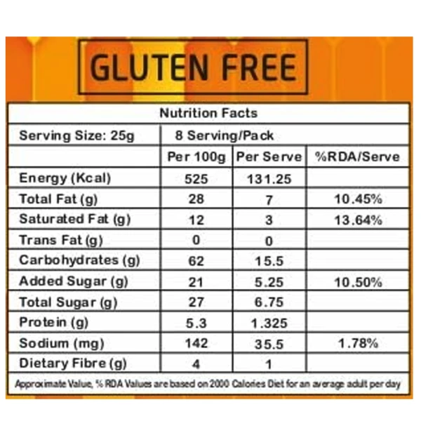 De Best Gluten Free Honey & Rolled Oats Cookies 200g - 100% Gluten Free