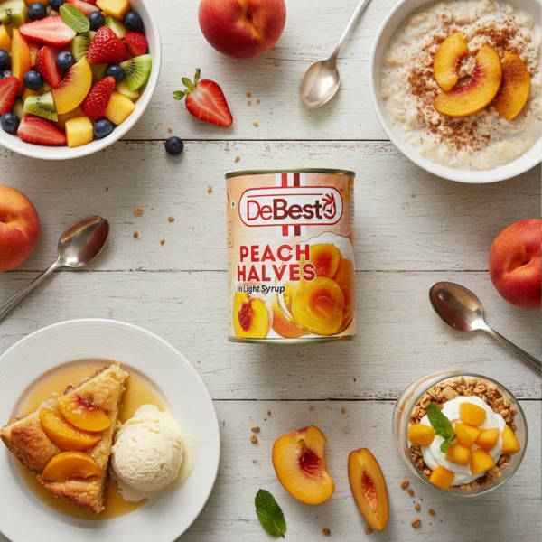 De Besto Yellow Cling Peach Halves 850g