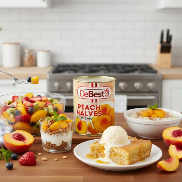 De Besto Yellow Cling Peach Halves 850g