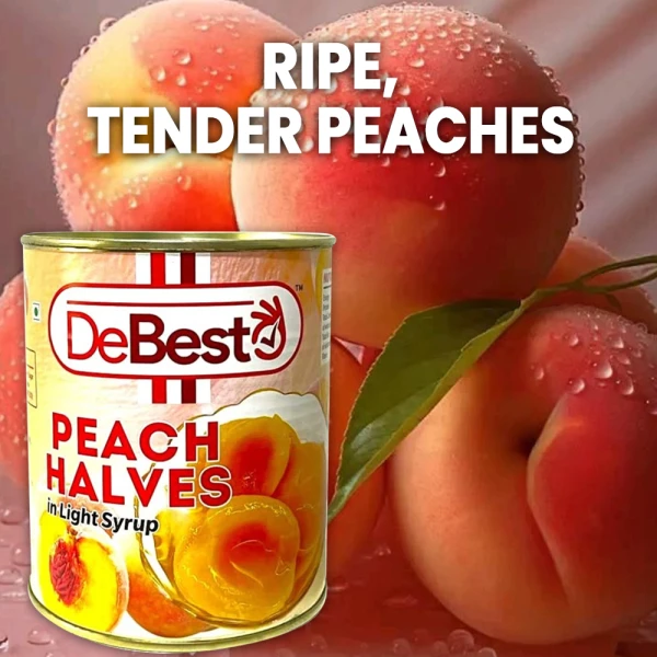 De Besto Yellow Cling Peach Halves 850g