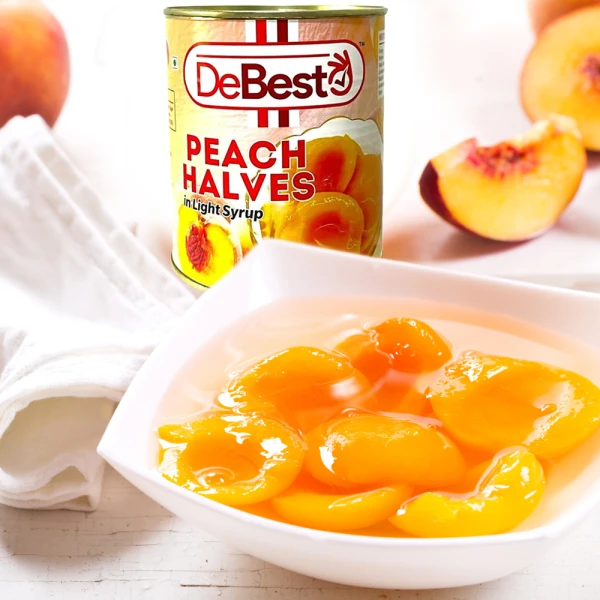 De Besto Yellow Cling Peach Halves 850g