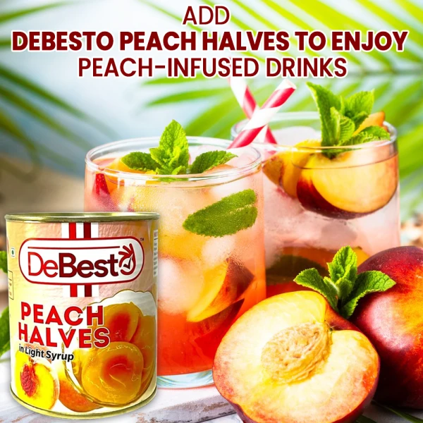 De Besto Yellow Cling Peach Halves 850g
