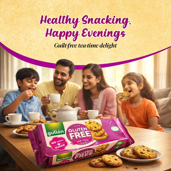 Gullon Gluten Free-No Sugar Added Choco Biscuits 130g