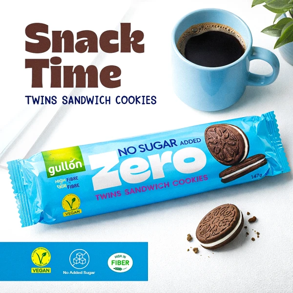 Gullon No Sugar Added Twins 147g