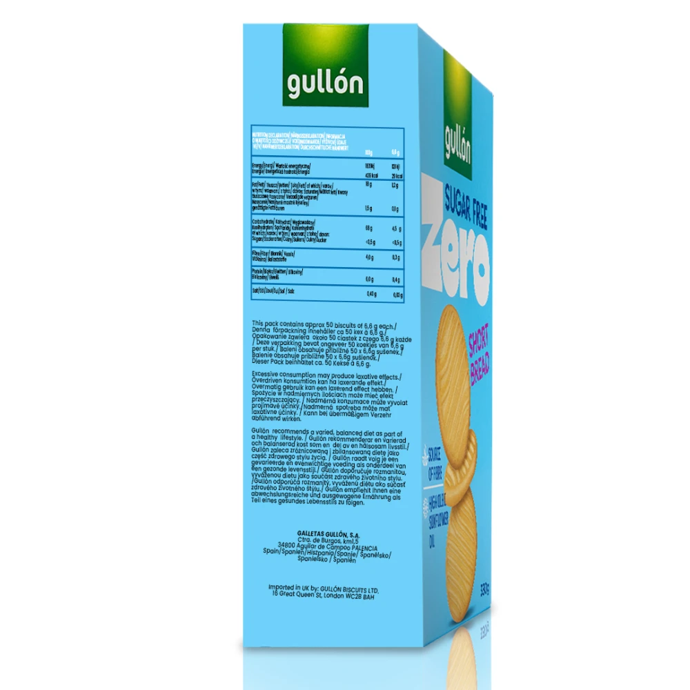 Gullon Sugar Free Short Bread Biscuits 330g