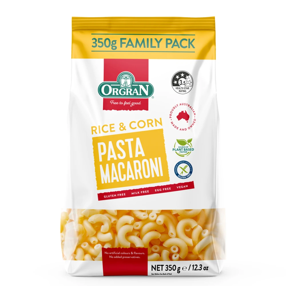 Orgran Rice & Corn Macroni 350g