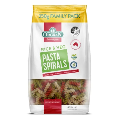 Orgran Rice & Vegetable Pasta Spiral 350g