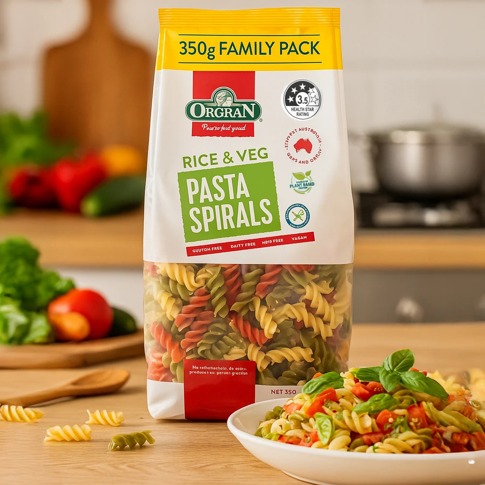 Orgran Rice & Vegetable Pasta Spiral 350g