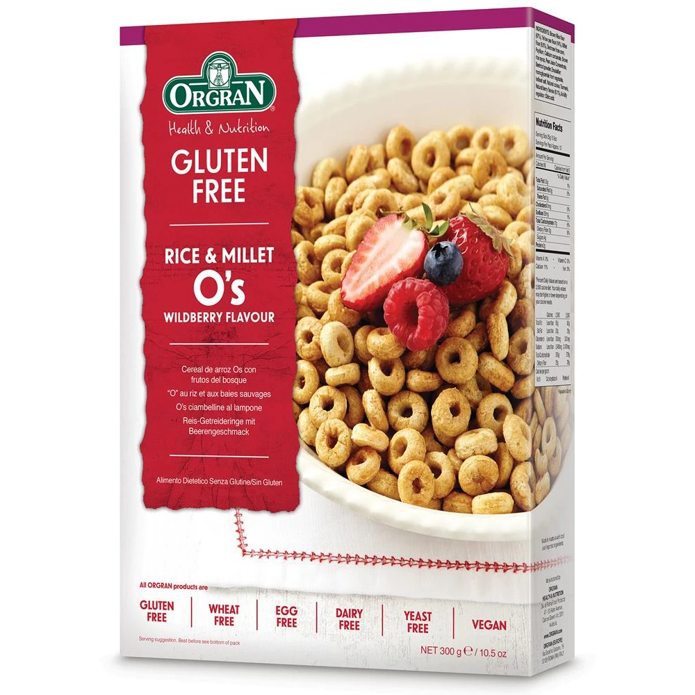 Orgran Rice & Millet O's Wilderry 300g