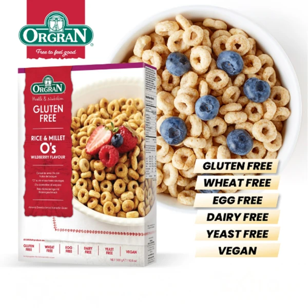 Orgran Rice & Millet O's Wilderry 300g
