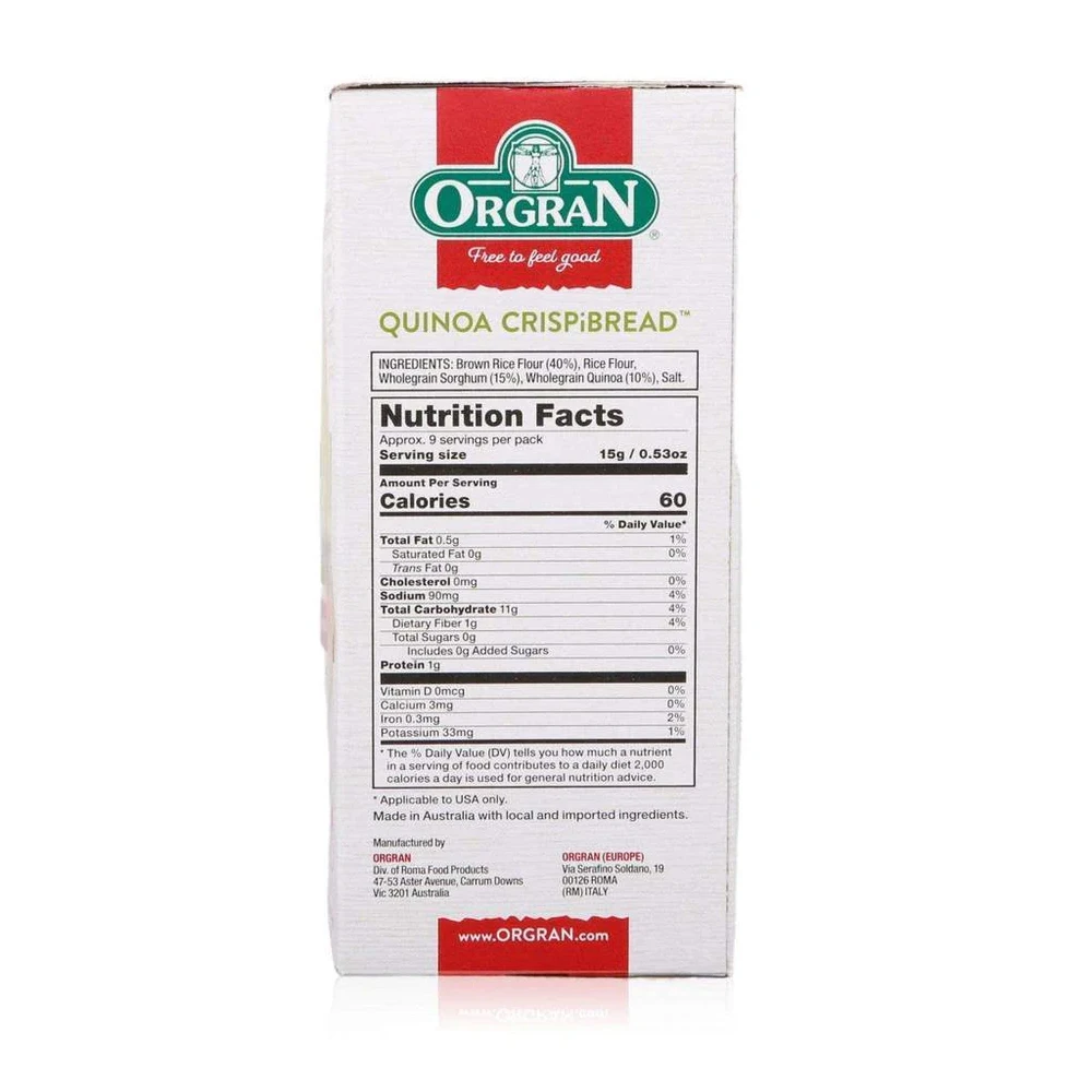 Orgran Quinoa Crispibread 125g