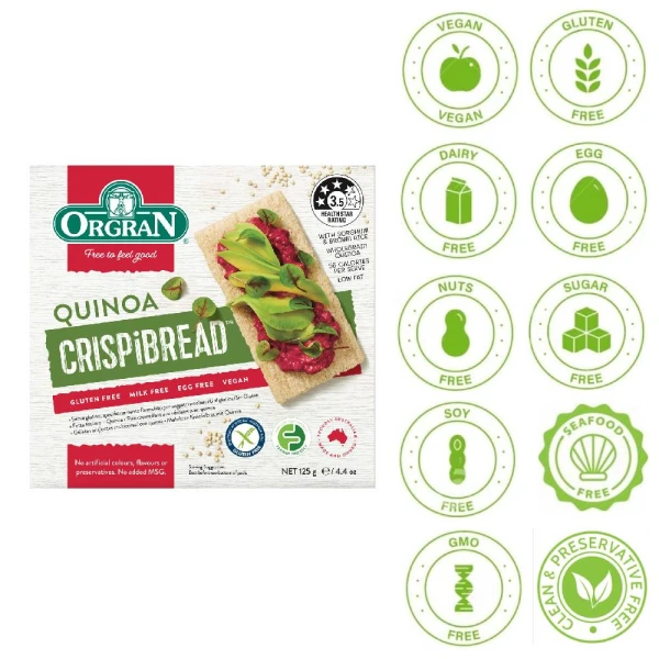 Orgran Quinoa Crispibread 125g