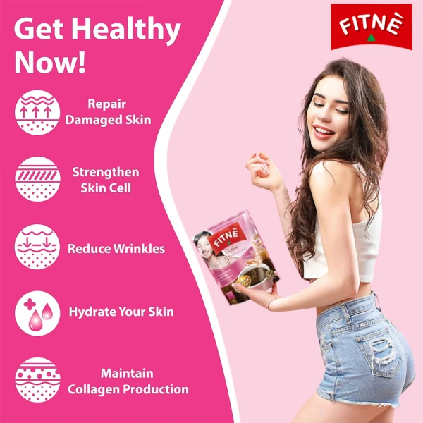 FITNE Instant Coffee Mix with Collagen 150g - 10T