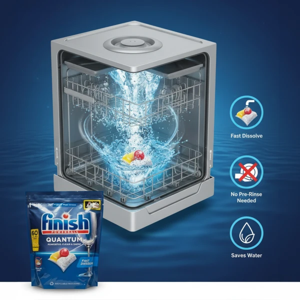 Finish Quantum Dishwasher Lemon 60 Tabs