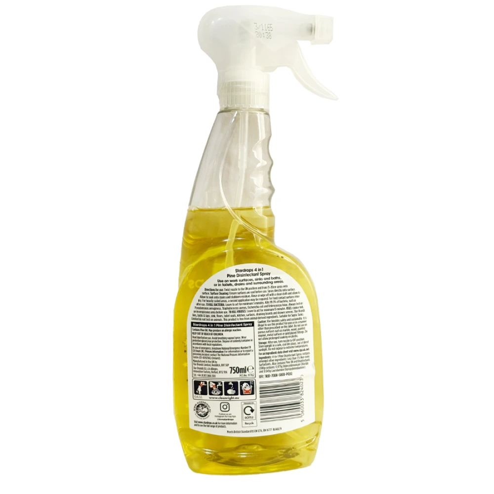 Stardrops 4 in 1 Disinfectant  750ml - Yellow