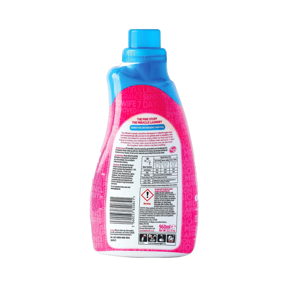 Pink Stuff Detergent Liquid Non Bio 960ml