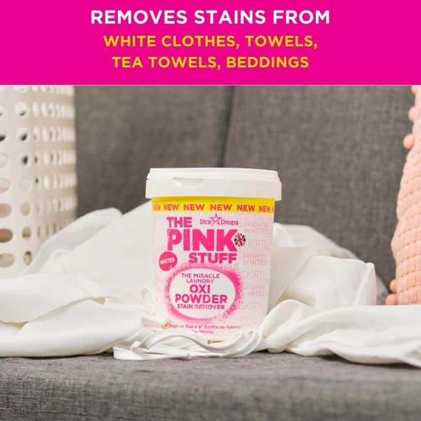 Pink Stuff Stain Remover Powder Whites 1Kg