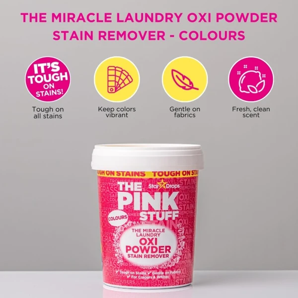 Pink Stuff Stain Remover Powder Colours 1Kg