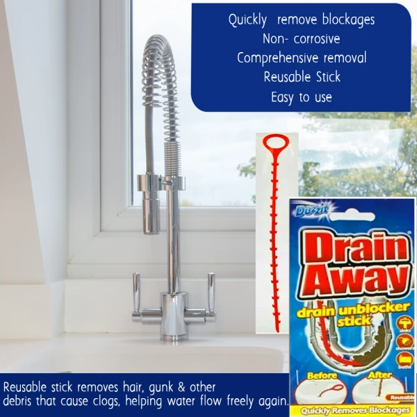 Duzzit Drain Unblocker Stick Reusable