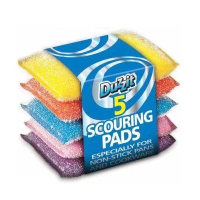 Duzzit Mixed Colour Scourring Pad 5pc