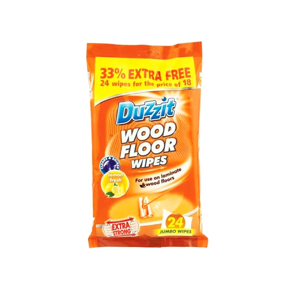 Duzzit Wood Floor Wipes 24pc