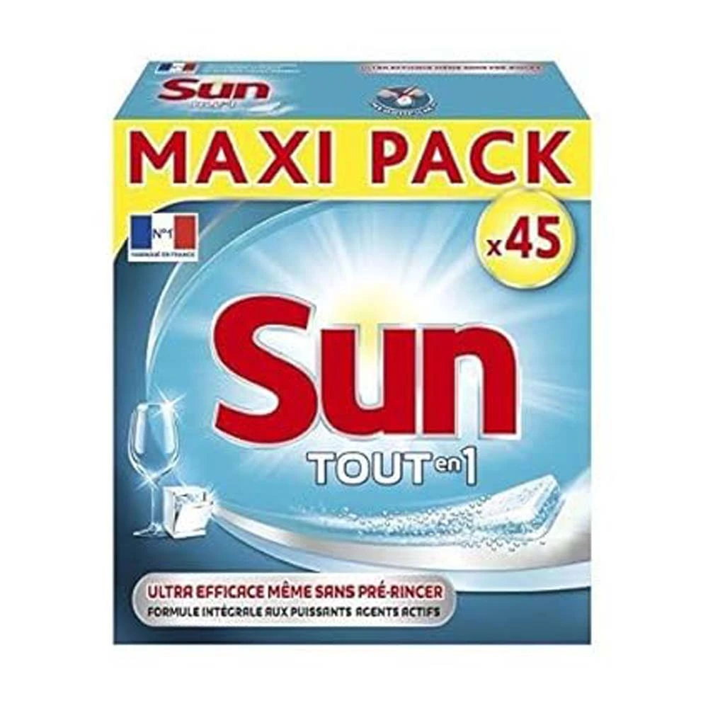 SUN  All-in-One Dishwasher 45 Tabs- For Sparkling Shine
