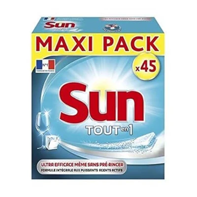 SUN  All-in-One Dishwasher 45 Tabs- For Sparkling Shine