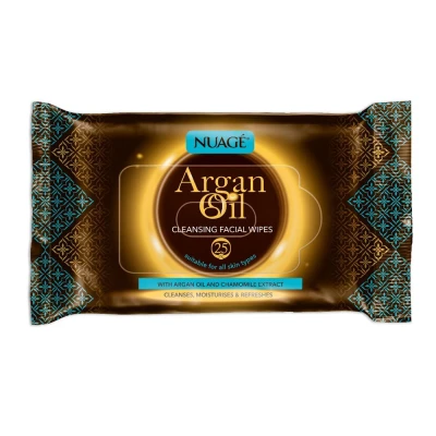 Argan Oil Cleansing Facial Wipes 25pk
