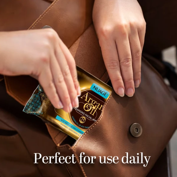 Nuage Argan Oil Cleansing Facial Wipes 25pk