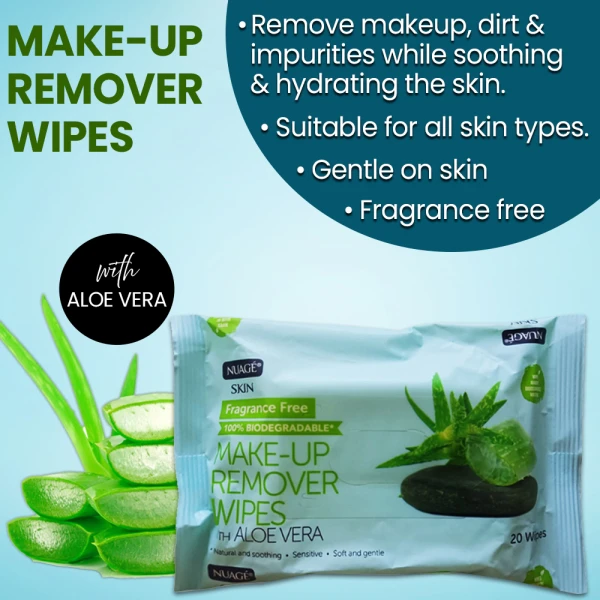 Nuage Make Up Remover Wipes 20pk