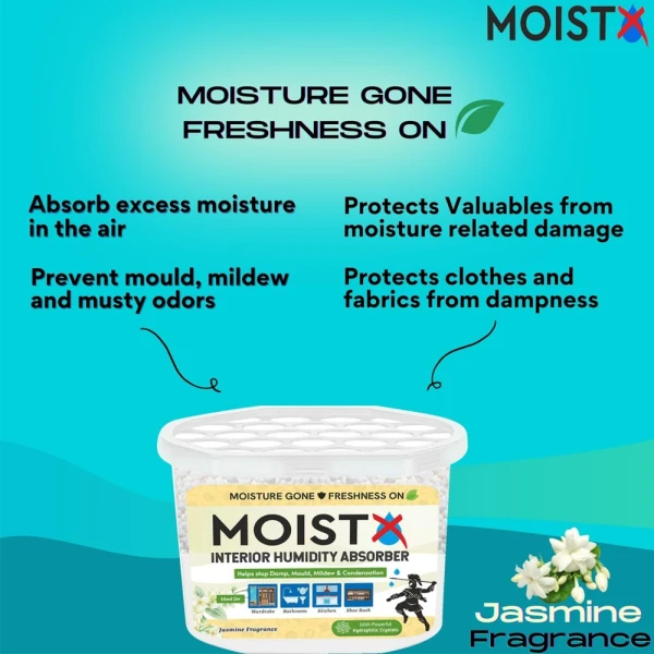 Moistx Interior Dehumidifier box 600ml Jasmine