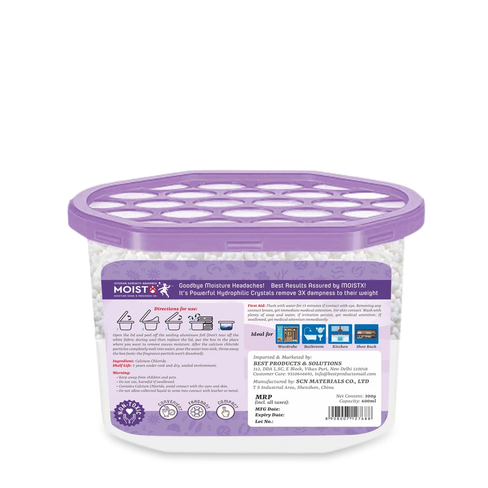 Moistx Interior Dehumidifier box 600ml Lavender