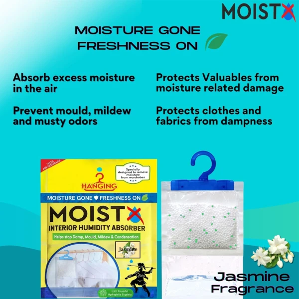 Moistx Hanging Dehumidifier 500ml Jasmine