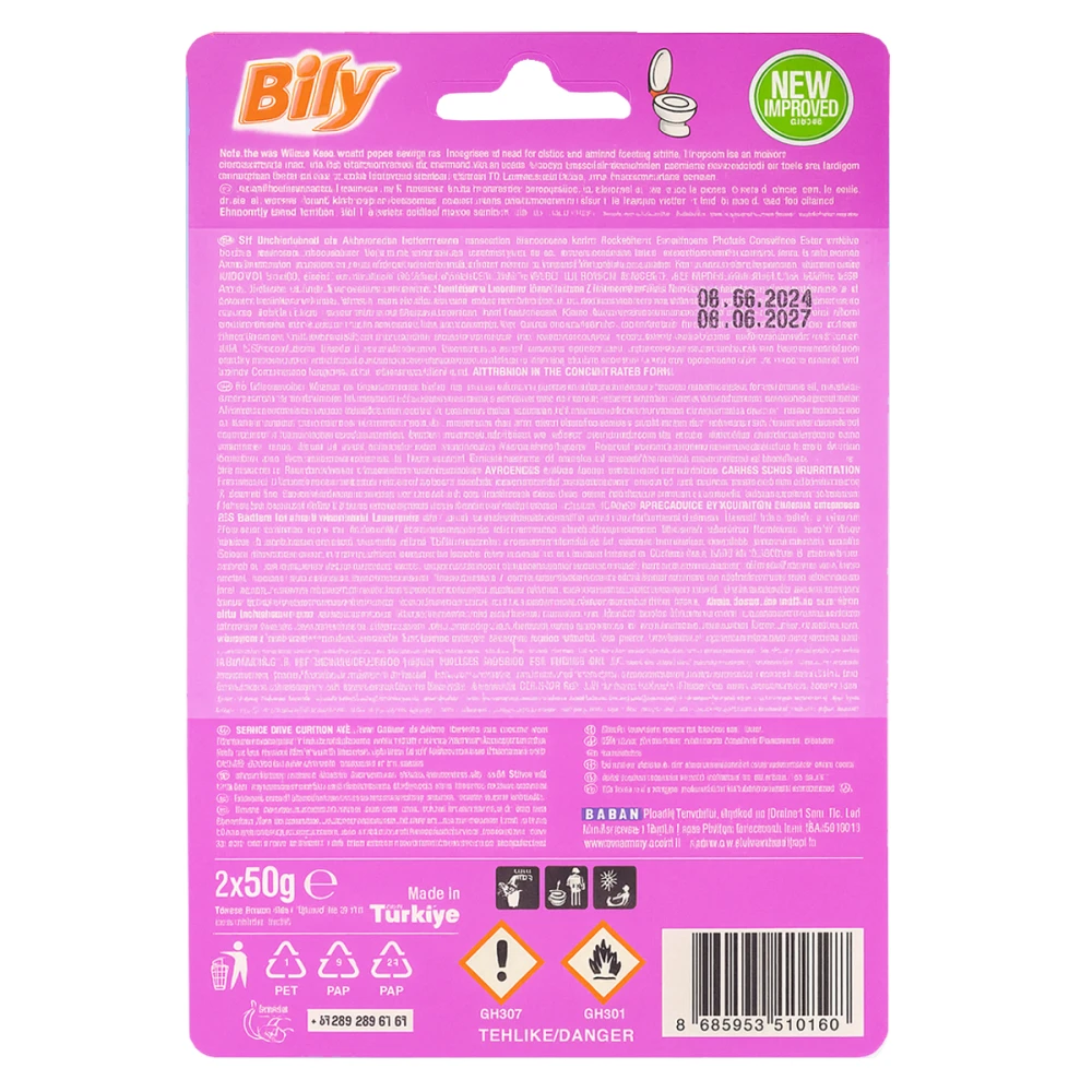 Bily Aktive WC Cleaner 2X50g Floral