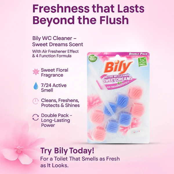 Bily Aktive WC Cleaner 2X50g Floral