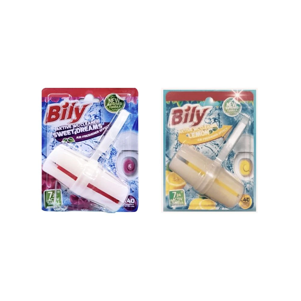 Bily Toilet Rim Block 40g Lemon and Floral (Pack of 2)